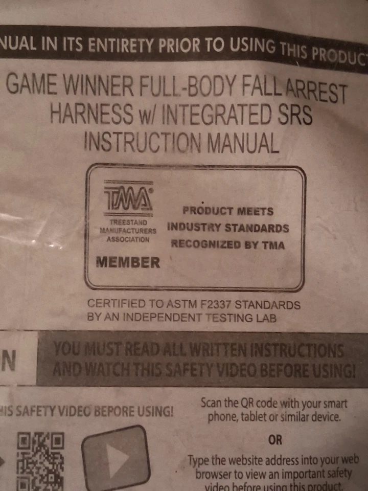 Game Winner Full-Body Fall Arrest Harness w/ Integrated SRS Up To 300 LB - Image 2 of 4