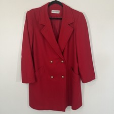 Vintage Red Wool Double Breasted Women  s Jacket Size Forecaster Size 9/10