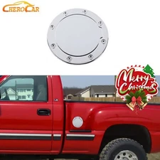 Chrome ABS Fuel Tank Gas Door Cap Cover for Chevy Silverado GMC Sierra 2500HD