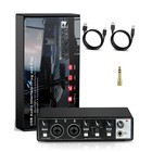 2x2 USB-C Audio Interface for PC/Mac Recording, 24-bit/192kHz Dual TS/XLR Inputs