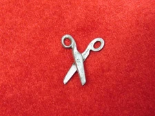 Vintage Movable Sterling Silver Scissors Charm. Signed JMF. 3/4 inch long.
