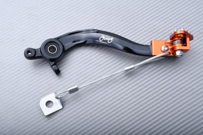 Pédale de frein arrière STRONGBRAKE pour moto KTM SX 150 en alu noir 2016-2020