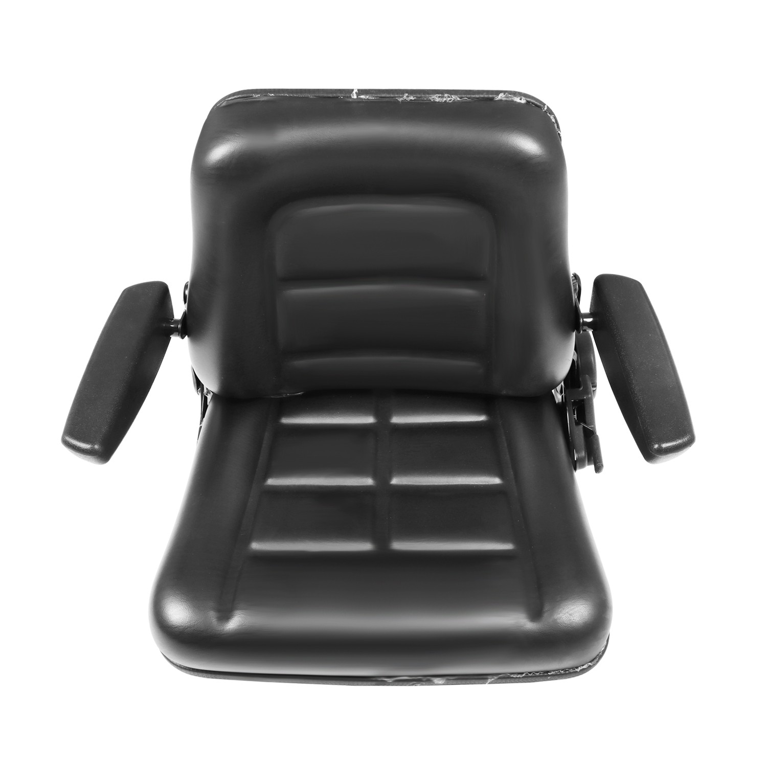 Universal Black Lawn Mower Forklift Tractor Seat W/ Sliding Track Armrest New