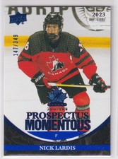 2023-24 Upper Deck Team Canada Prospectus Momentous  Blue Nick Lardis 147/349