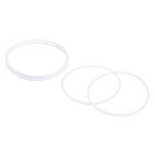 4Pcs Dream Catcher Rings, 7.3" Plastic Macrame Wreath Floral Round Hoop, White