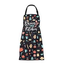 Queen Of The Kitchen Aprons for Women Funny Kitchen Gifts for Mom Cooking Bak...