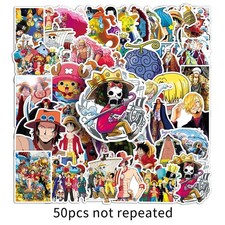 Mix 10/50 PCs One Piece Luffy Zoro Nami Jump Anime Luggage Sticker-No Duplicate