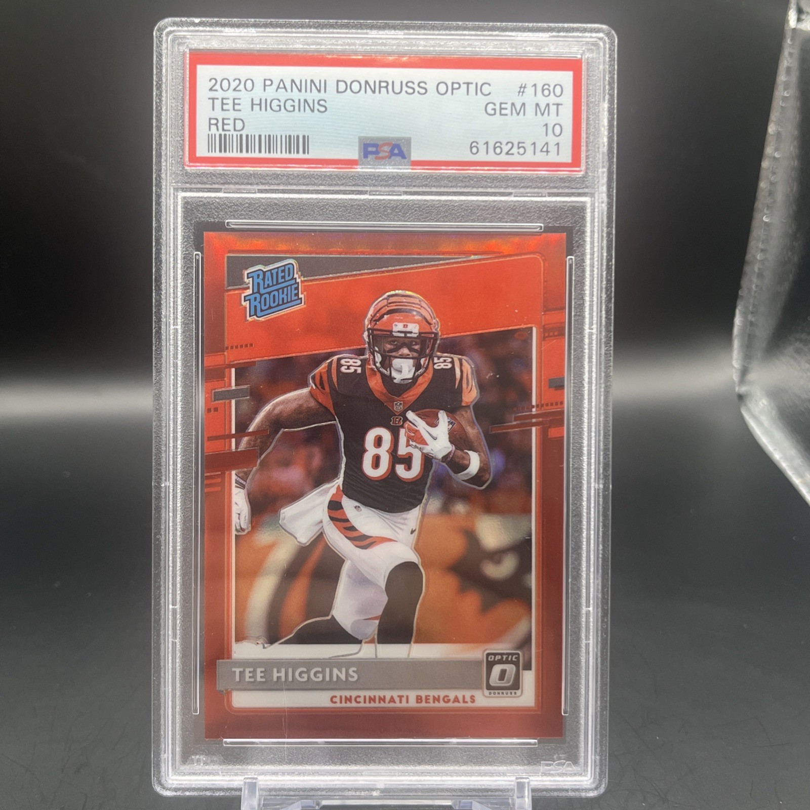 2020 Panini Donruss Optic - Tee Higgins #160 Red Prizm 1/99 (RC) PSA10 Bookend!