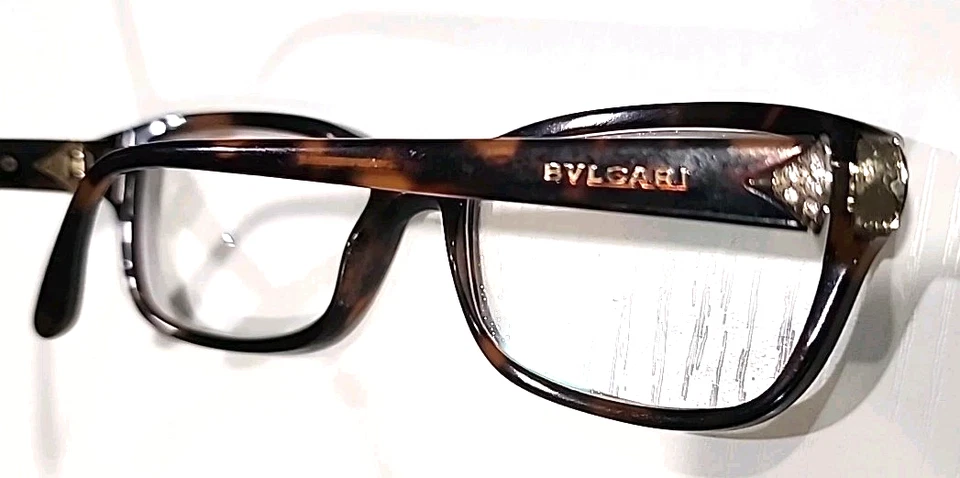 BVLGARI 4086 5243 Marco de Anteojos Marrón Tortuga Ovalado 54-17 135 Italia LEER Foto 4 de 4