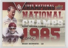 2011 Upper Deck University of Oklahoma Barry Switzer Brian Bosworth #NCD-SB 3n1