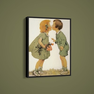 Jessie Willcox Smith - Good Housekeeping - The Kiss - Paper or Canvas