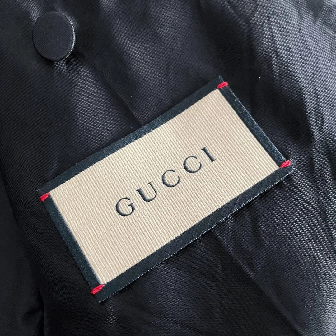 Giacca sartoriale Gucci 21Aw Gg Monogram in pelle