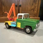 Tonka Pressed Steel Excavator Green Orange Yellow Blue White State Hi-Way Dept