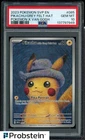 2023 Pokemon SVP En Pokemon X Van Gogh #085 Pikachu Grey Felt Hat PSA 10