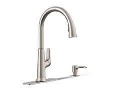 KOHLER Volt Vibrant Stainless Single Handle Deck-mount Pull-down Kitchen Faucet