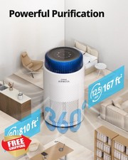 COWAY Air Purifier 810 sq ft HEPA Carbon Filter White 3yr Warranty