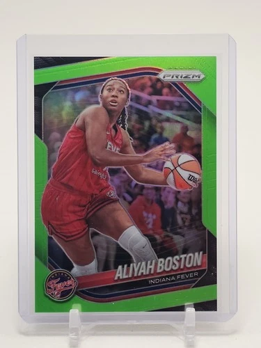 ALIYAH BOSTON 2025-26 PANINI PRIZM WNBA NEON GREEN /225 #75 FEVER Q5908