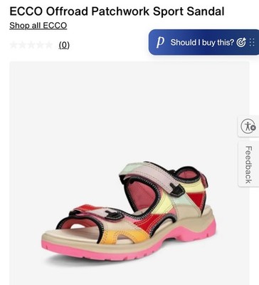 ECCO off-road patchwork bubblegum sandal