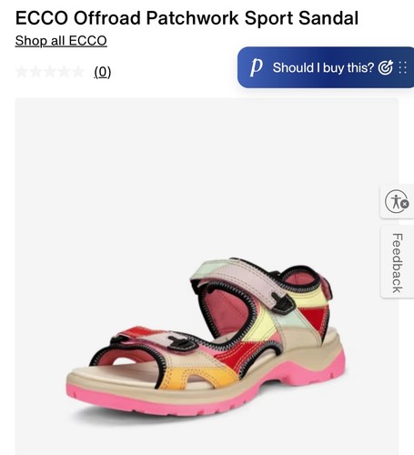 ECCO off-road patchwork bubblegum sandal