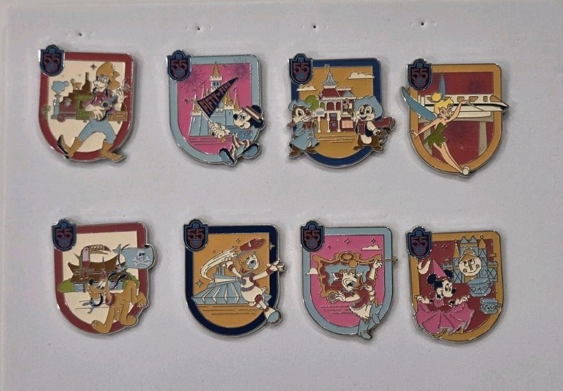 2026 Walt Disney World Parks 55th Anniversary Mystery Pins You Choose