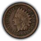 1864 1c Indian Head Small Cent - Bronze - VF - SKU-Y6484