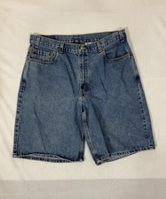Vintage Levi s 560 Loose Fit Denim Shorts Mens Size 36 Blue Y2K Distressed