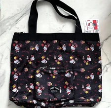 New Hello Kitty Tote Bag Folding Bag Black Shimamura