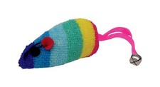 Scruffys 32002 Multicolored Rainbow Mouse Fleece Catnip Toy Large for Cats