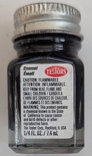 Testors 1/4oz Black Gloss Enamel Paint New