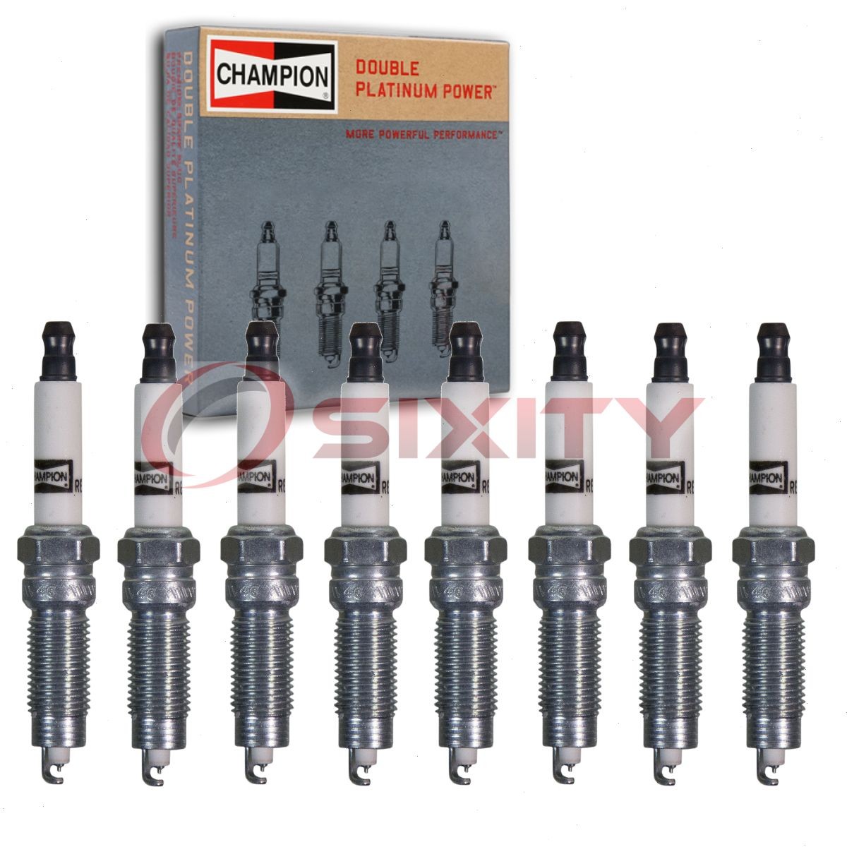 8 pc Champion Double Platinum 7406 Spark Plugs for RET9ZPMPB4 5507 Ignition ms