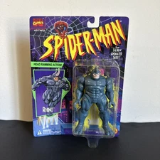 Vintage 1994 Spider-Man RHINO Head Ramming Action Action Figure Toy Biz SOC