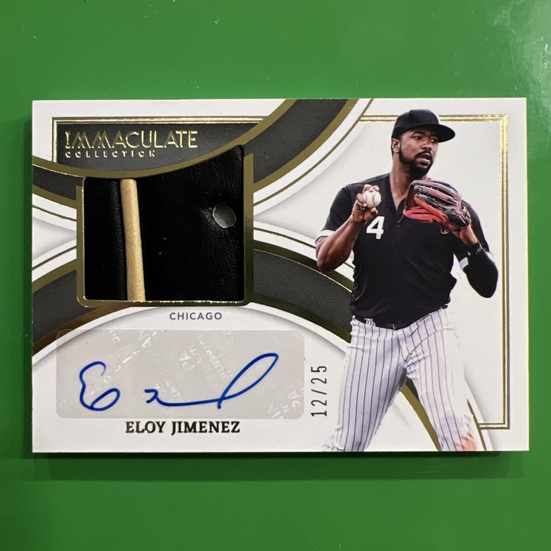 Panini Immaculate Eloy Jimenez Patch Auto /25 Chicago White Sox #12/25
