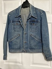 Vintage Wrangler No Fault Denim 70  s Button Up Trucker Jacket USA Sz Large
