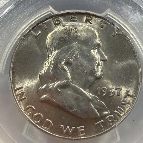1957-D Franklin Half Dollar, MS 64 FBL PCGS,  Great Coin 032825