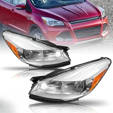 For 2013 2014 2015 2016 Ford Escape SUV Headlights Assembly Headlamps Set LH+RH