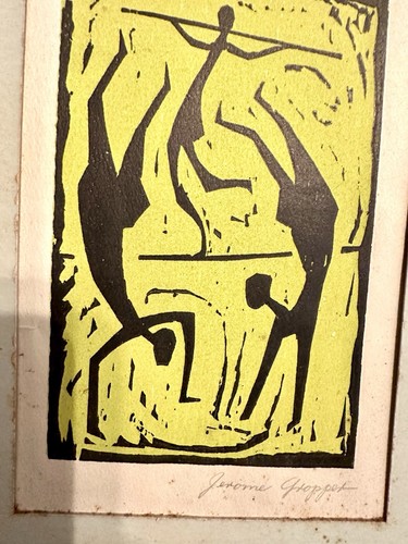 Jerome Gropper Signed Woodcut "Acrobats" Scholastic Gold Medal Award Print 19" - Photo 13/13