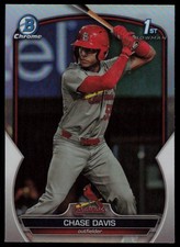 2023 BOWMAN DRAFT CHROME CHASE DAVIS RC ST. LOUIS CARDINALS #BDC-48 REFRACTOR