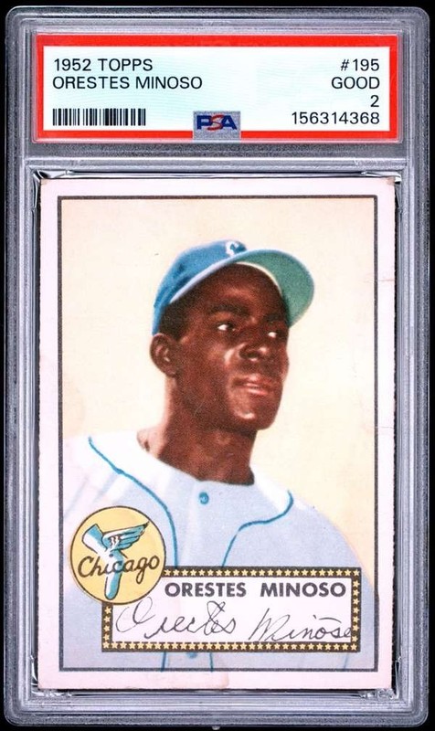 1952 Topps #195 ORESTES MINOSO PSA PSA 2 SN156314368
