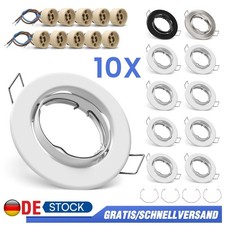 10 Pack LED Einbaustrahler Rahmen GU10 MR16 230V Einbauspot Einbaurahmen Spot