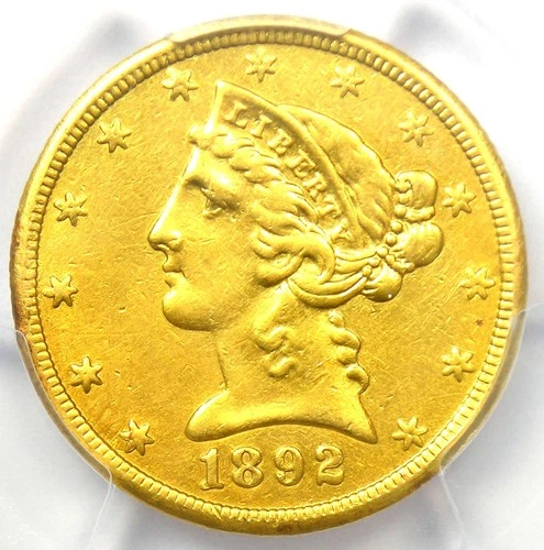 1892-CC Liberty Gold Half Eagle $5 Carson City Coin - Certified PCGS XF Details