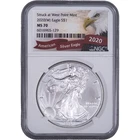 2020 (W) $1 American Silver Eagle ~ NGC MS 70 - Struck at West Point