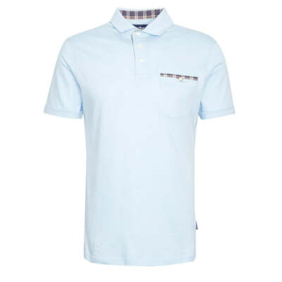 Barbour Corpatch Polo Shirt Sky