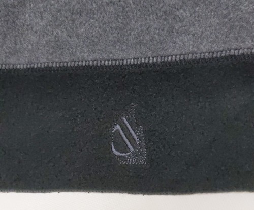 NAUTECH Fleece By NAUTICA Scarf Gray/Black Logo 12x60" - Picture 2 of 4