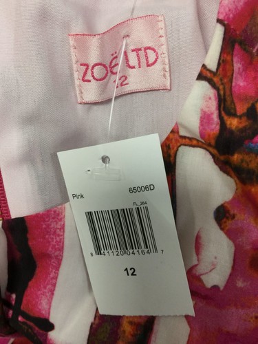 $220 Zoe LTD Kids Girl's Pink Sansia Branches-Print Dress Size 12 - Picture 3 of 3