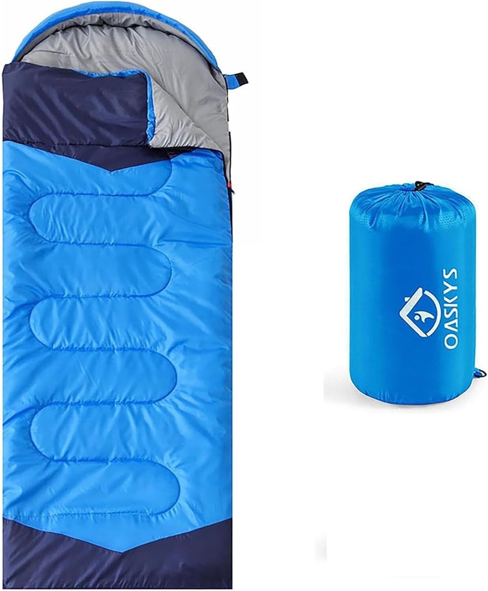 Oaskys Camping Sleeping Bag Season Warm Cool Weather Summer Spring  Fall