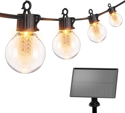 Luces Solares LED De Patio Prueba De Agua Luces Para Jardines Exteriores 25Led