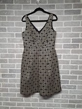 Ralph Lauren black and gold shimmer sleeveless fully lined cocktail dress size 8
