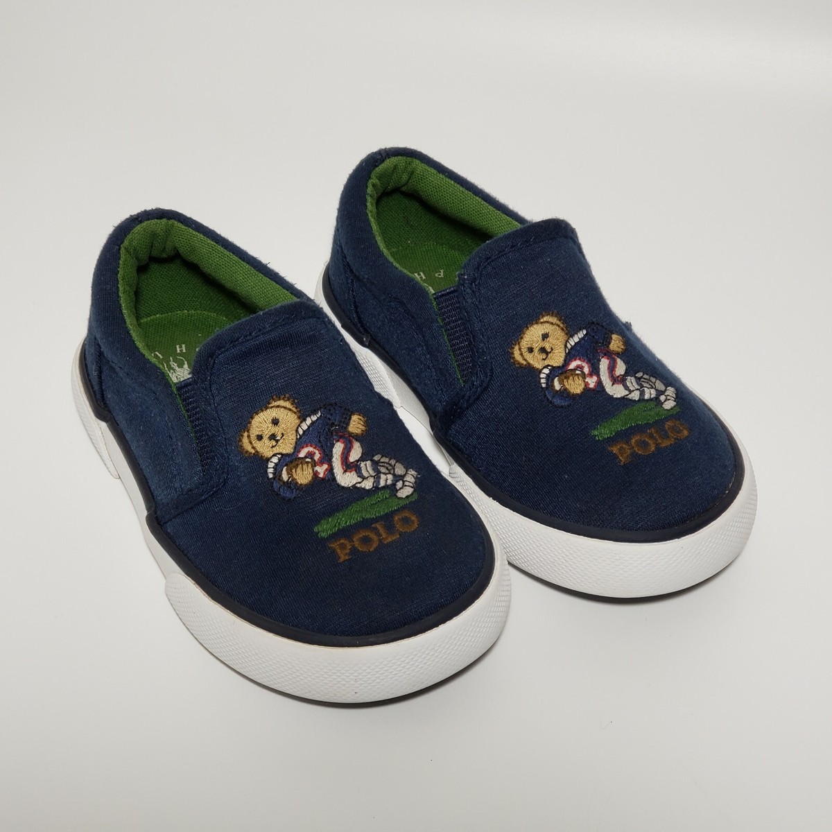 Polo Ralph Lauren Navy Bal Harbour II FootballBear Embroidered