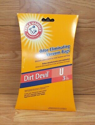 6 Arm & Hammer Dirt Devil U Odor Eliminating Vacuum Bags NEW 62597/69720
