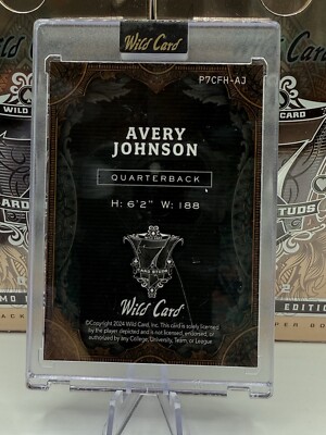 Avery Johnson 2024 Wild Card 7 Card Studs 4/4 Rc | eBay